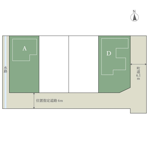 池田町｜第二八幡【長期優良住宅】｜区画図